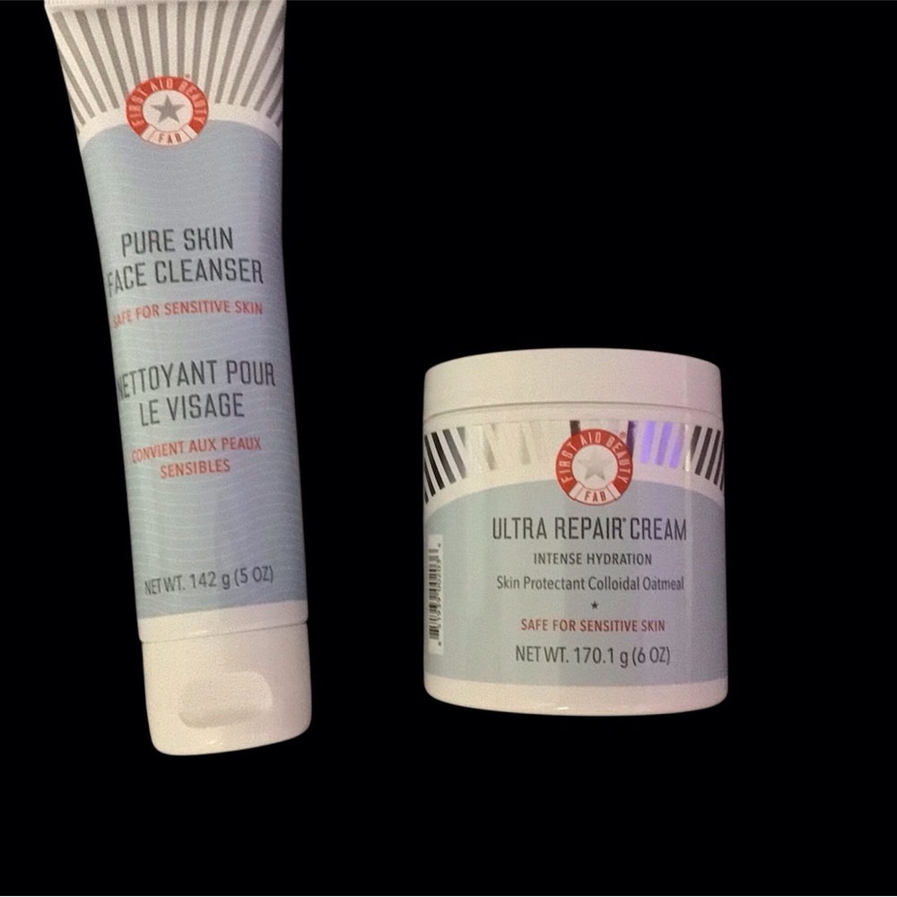 First Aid Beauty Full Size Ultra Repair Cream and Pure Skin Face Cleanser